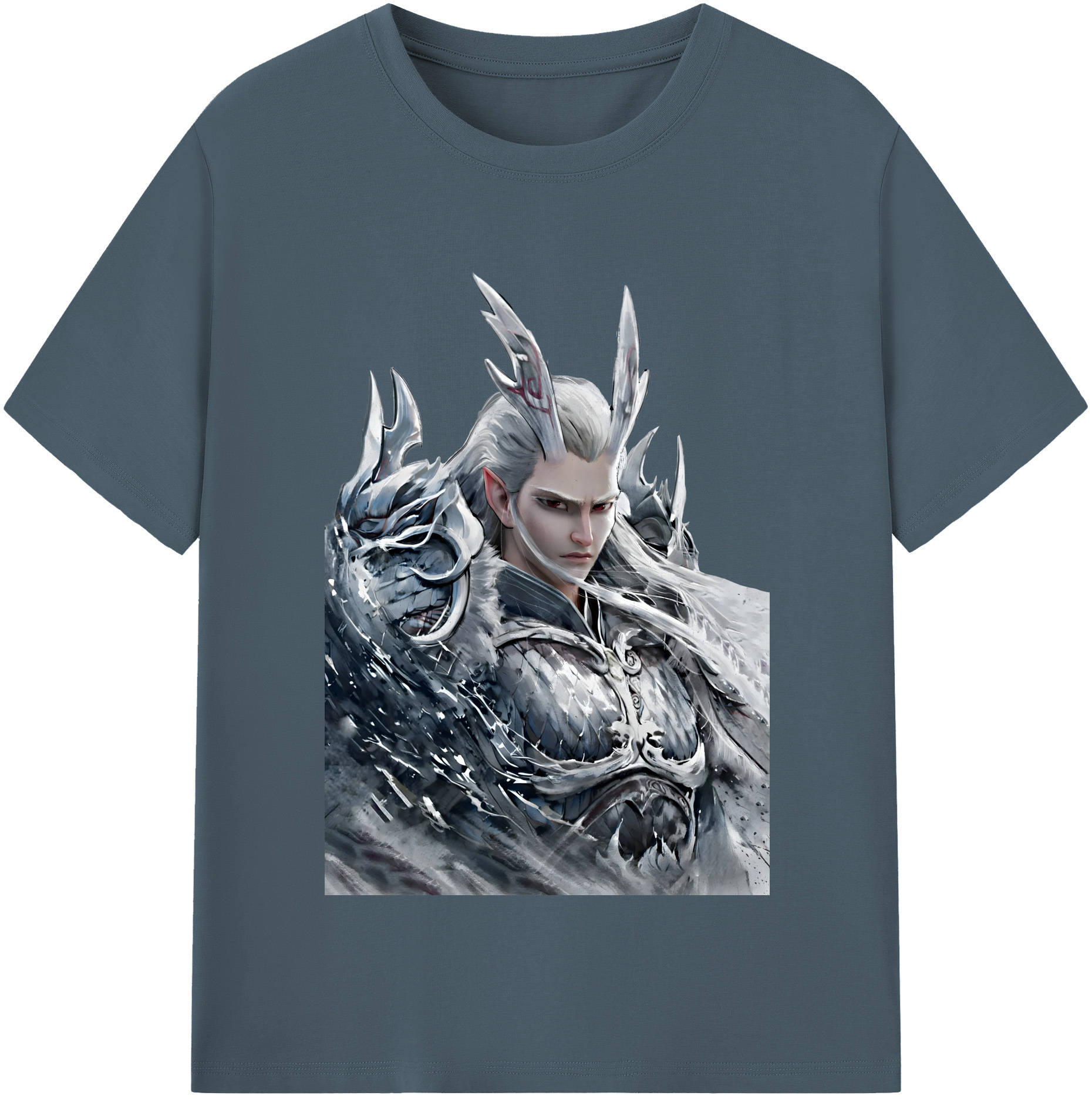 （画像用） Ne Zha 2 ナタ 魔童の大暴れ 綿100％半袖Tシャツ（フロントプリント）